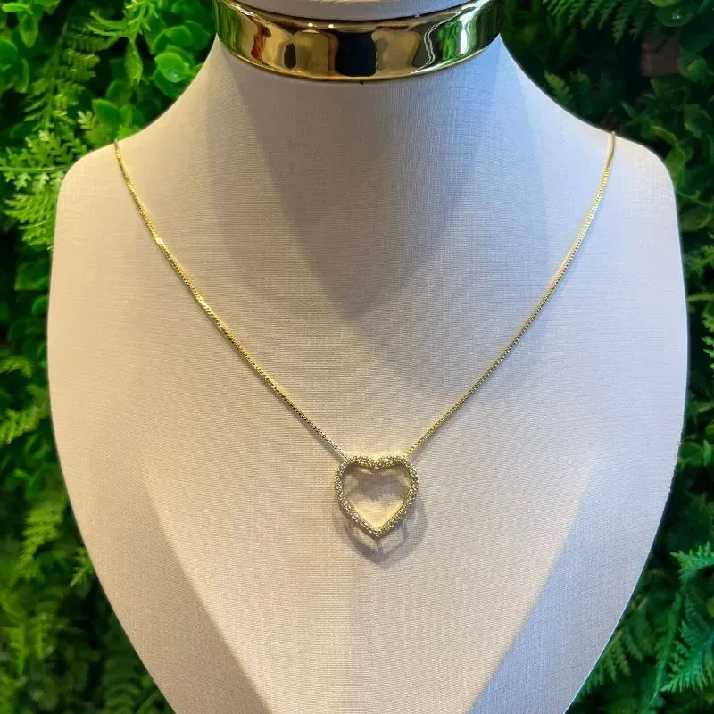 GARGANTILHA MAX CORAÇÃO CRAVEJADO II