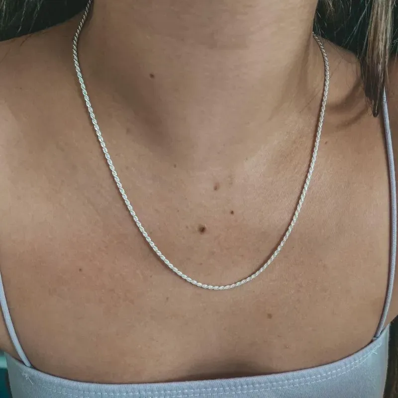 GARGANTILHA CORDAO BAIANO - BANHADA A PRATA