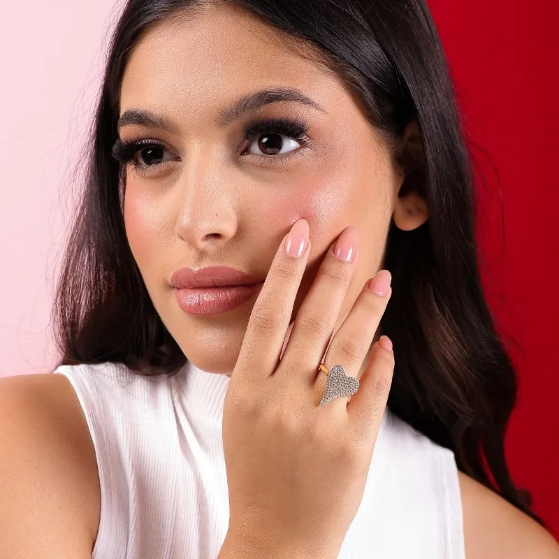 ANEL MAX CORACAO CRAV 18K