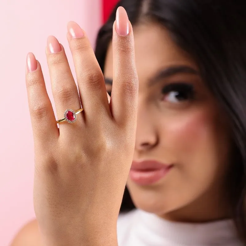 ANEL OVAL COLOR FUCSIA CRAV