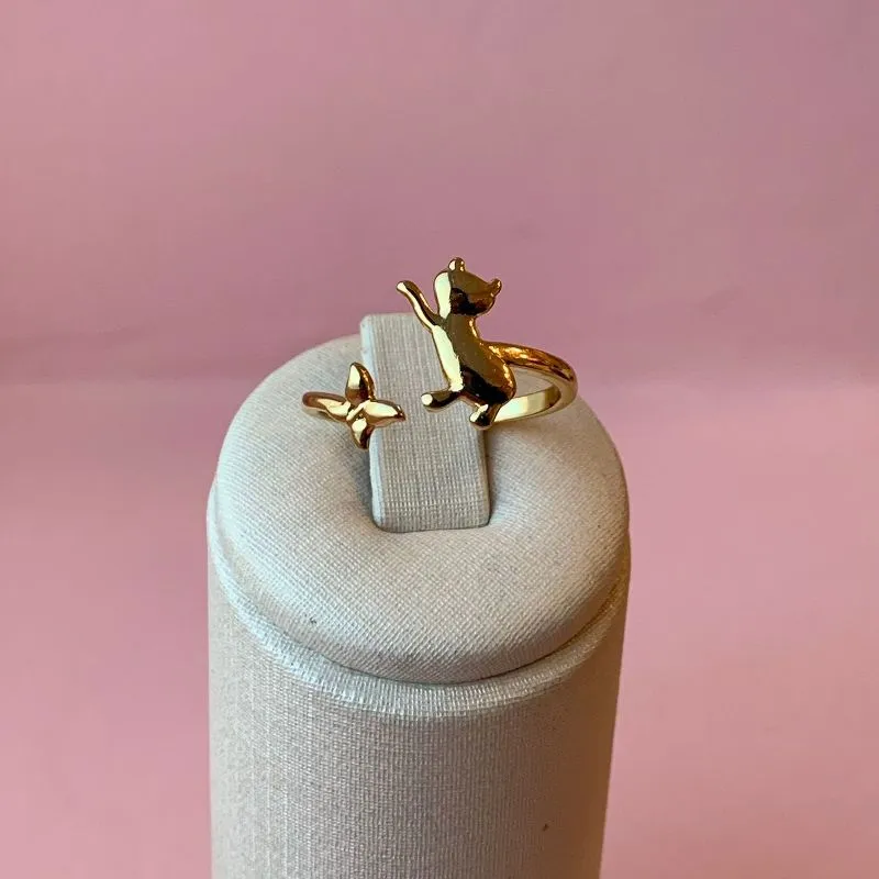 ANEL REG GATO + BORBOLETAS