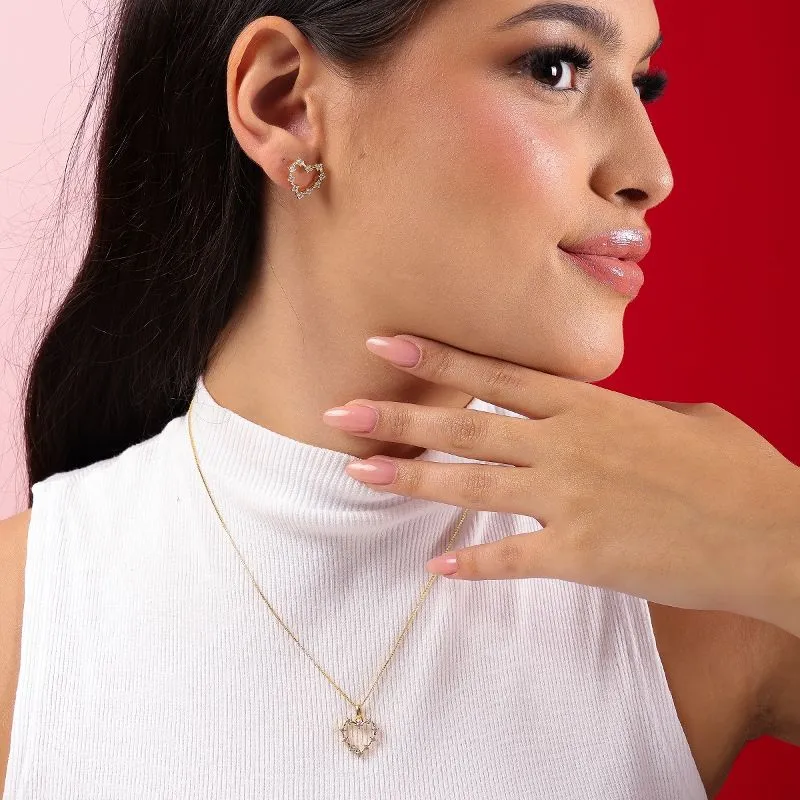 BR CORACAO CRAV VAZADO 18K