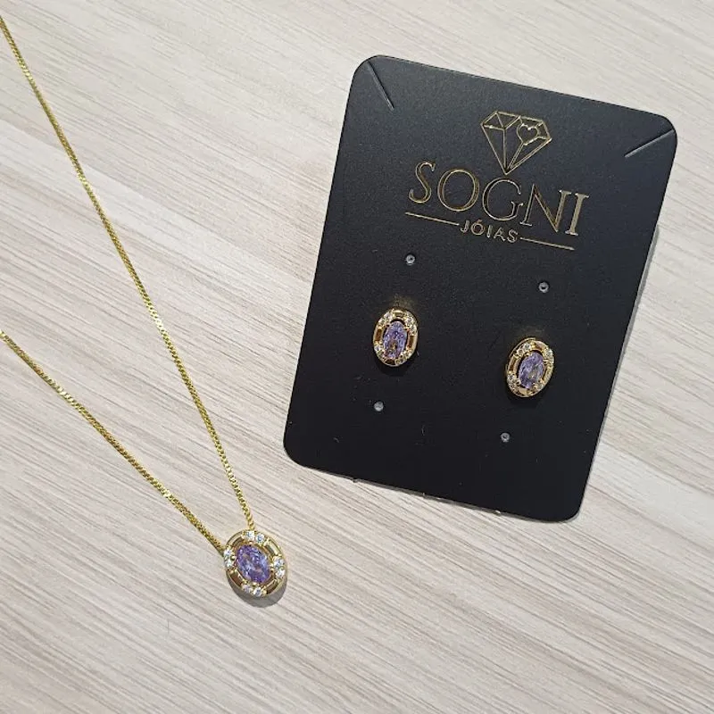 BR OVAL CRAV LILAS 18K
