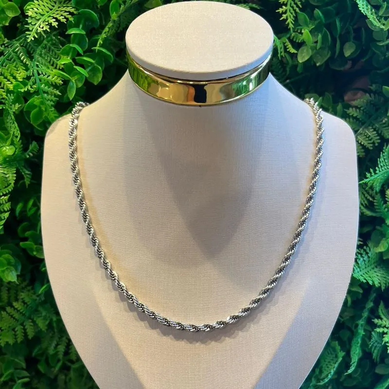 CORDÃO BAIANO AÇO INOX 45CM