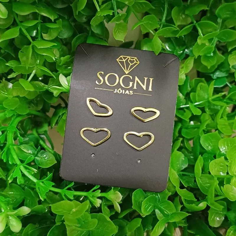 DUO CORACAO VAZ 18K