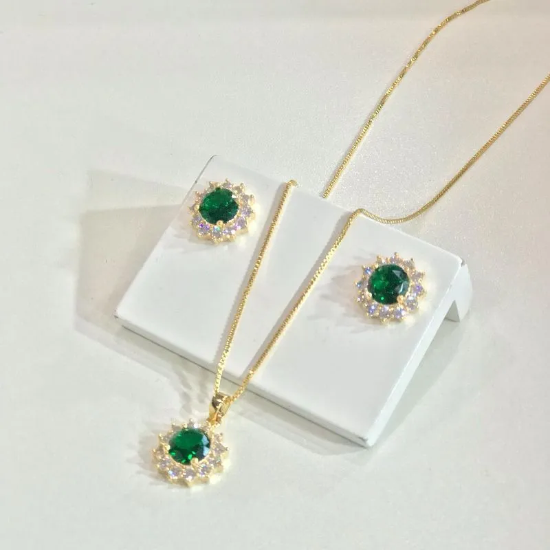 GARG CIRCULO CRA VERDE 18K