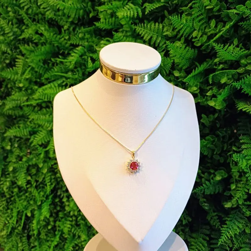 GARG CIRCULO CRA VERMELHO 18K