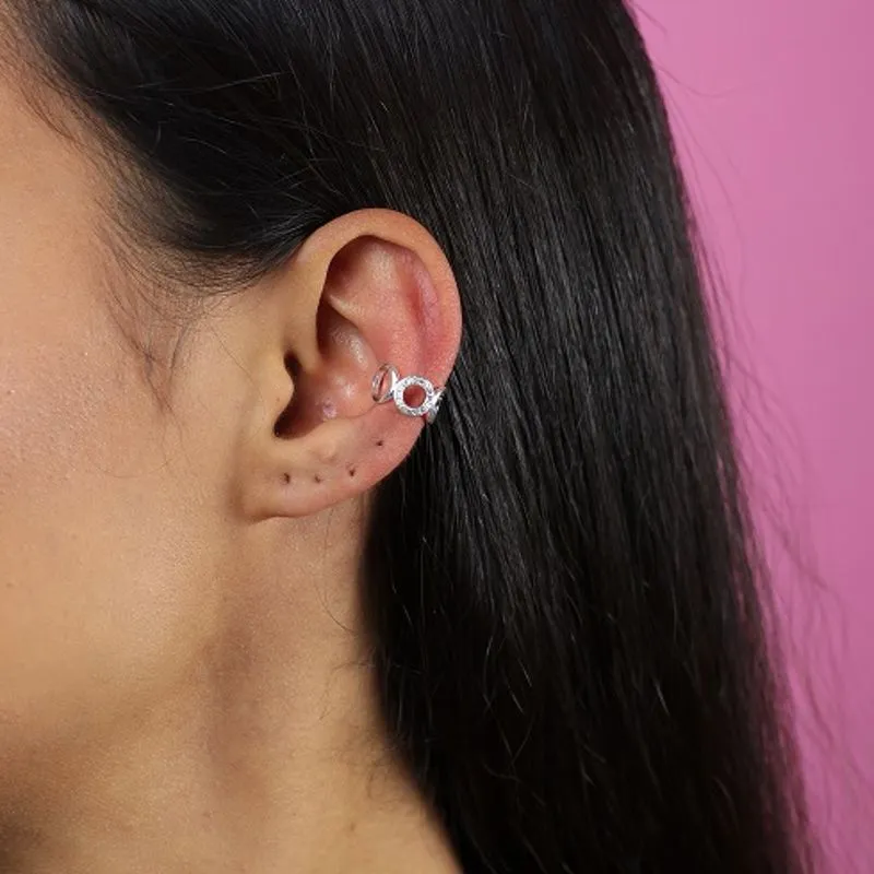 PIERCING FAKE CIRCULOS CRAV BANHADO A PRATA