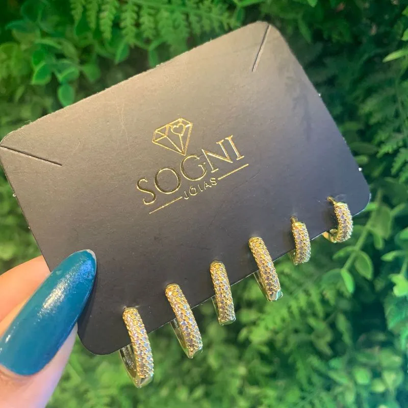 TRIO CIRCULO CRAV DUPLO18K