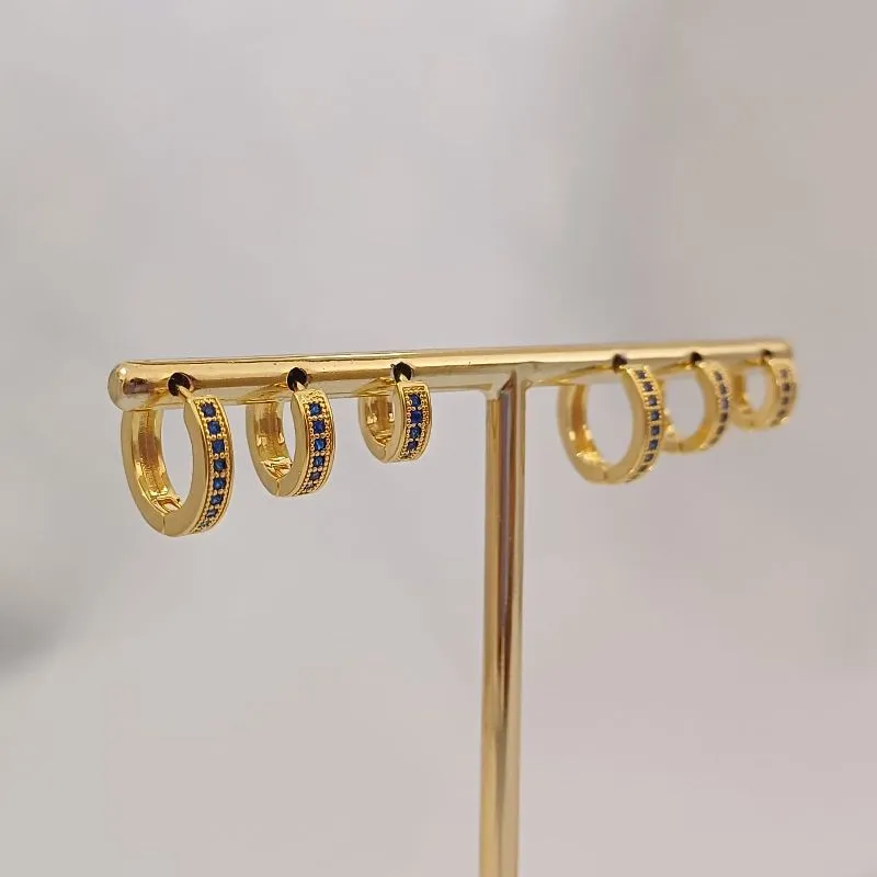 TRIO CRAV AZUL REDONDO 18K