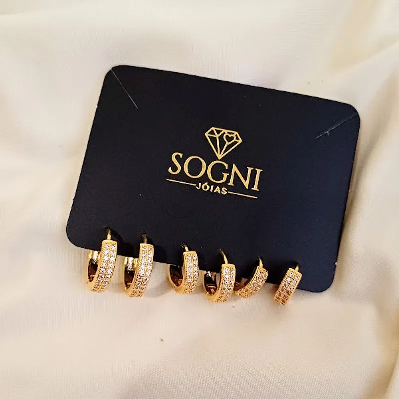 TRIO CRAV CIRC DUPLO 18K