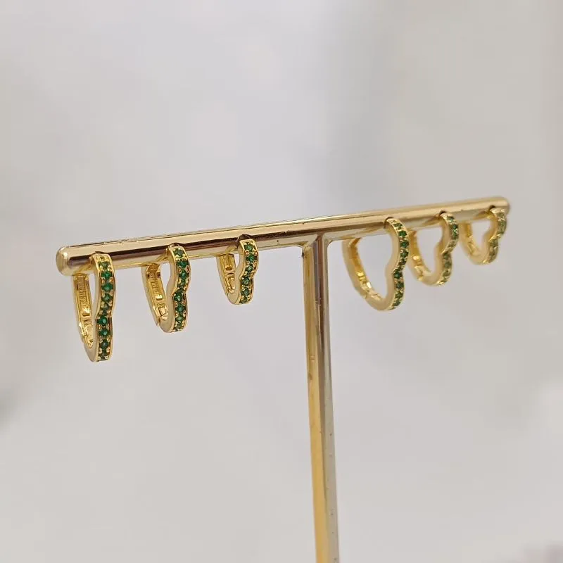 TRIO CRAV VERDE CORACAO 18K