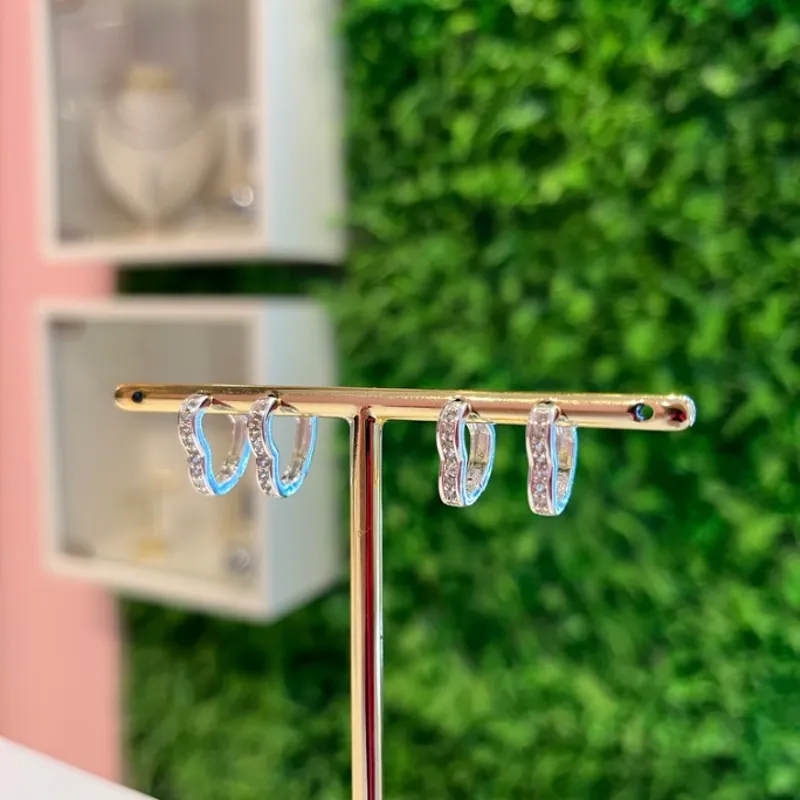 ARGOLA DUO M P LOVE CRAV - BANHADO A PRATA