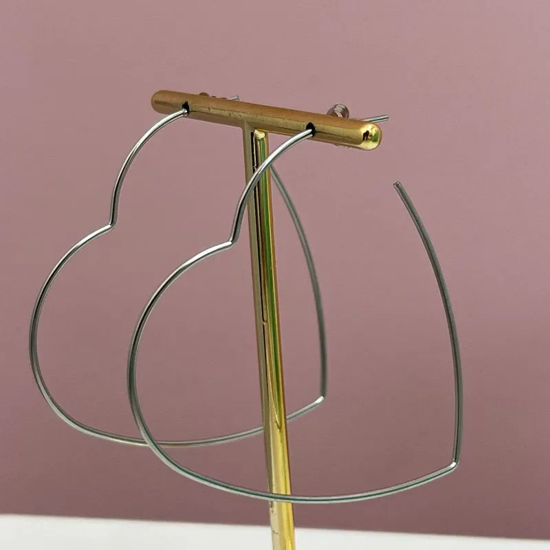 ARGOLA G CORAÇÃO - AÇO INOX