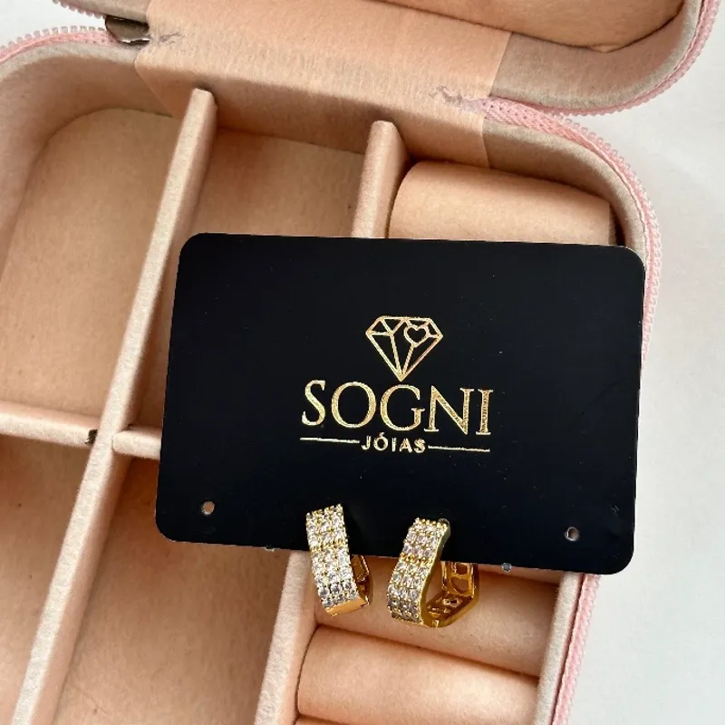 ARGOLA P CORACAO CRAVEJADO TRIPLO