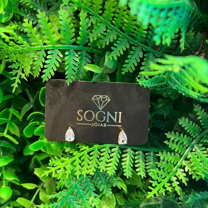 BRINCO GOTA CORAÇÃO CRISTAL