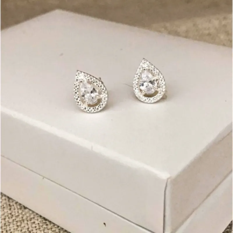 BRINCO P GOTA CRAVEJADO - BANHADO A PRATA