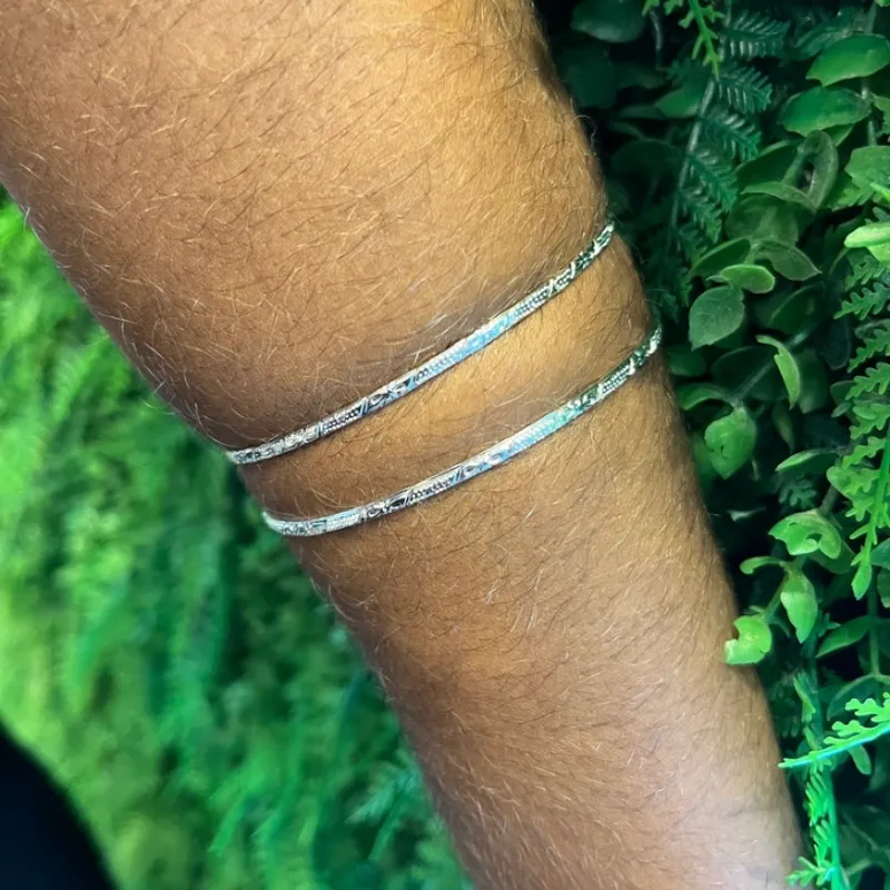 DUO BRACELETES - BANHADO A PRATA