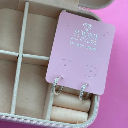 ARGOLA G CRAVEJADA - BANHADO A PRATA