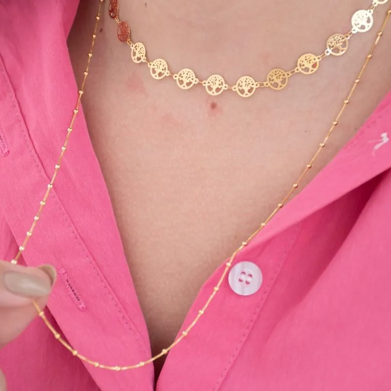 GARGANTILHA BOLINHAS 18K