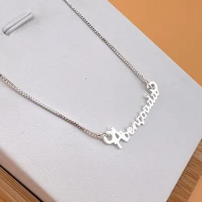 GARGANTILHA ABENCOADA - BANHADO A PRATA