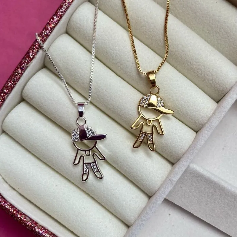 GARGANTILHA MEU MENINO - BANHADO A PRATA